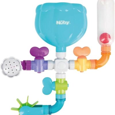 Nuby Wacky Water Works Pipes Bath Toy, Multicolor, 3 Years +